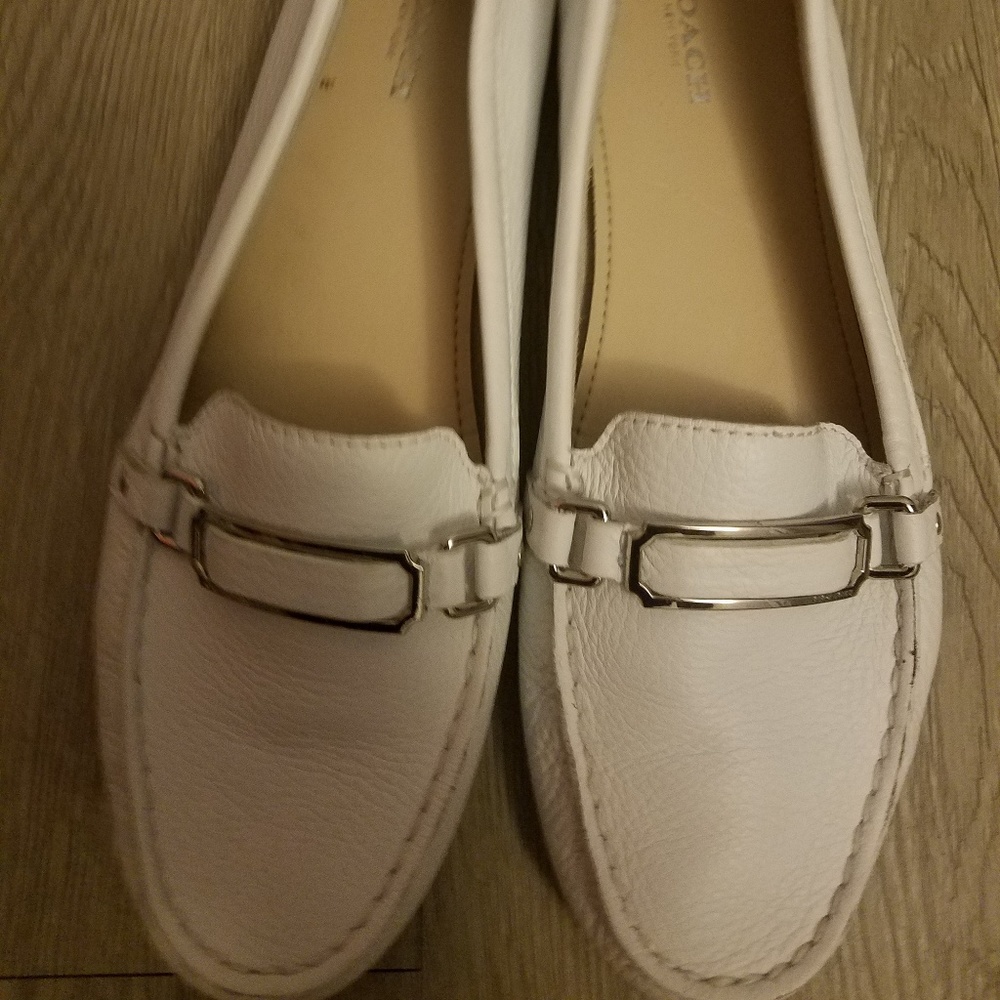 White Coach Loafers